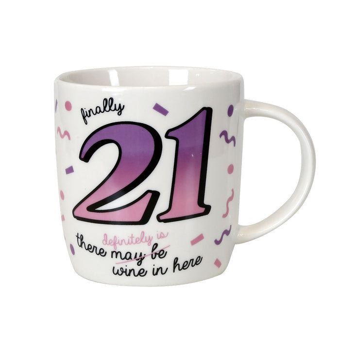 Enesco 21 Birthday Mug With Glasses