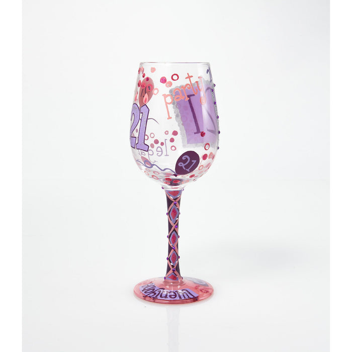 Enesco 21st Birthday Wine Glass