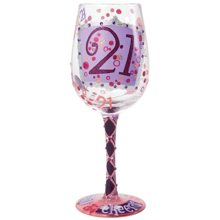 Enesco 21st Birthday Wine Glass
