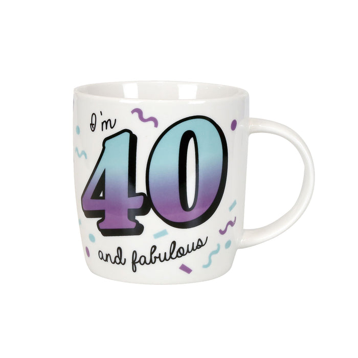 Enesco 40 Birthday Mug With Glasses