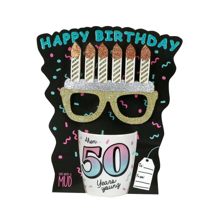 Enesco 50 Birthday Mug with Glasses