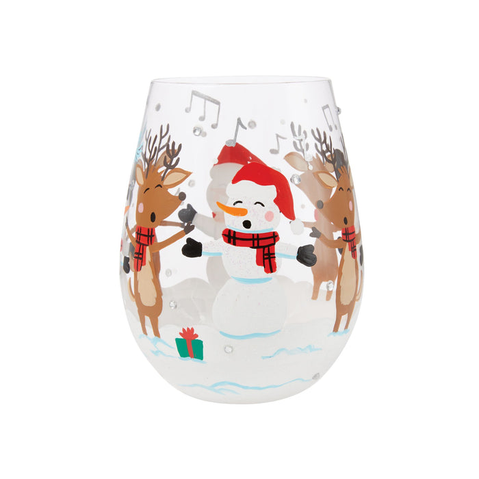 Enesco A-Caroling We Go Stemless Wine
