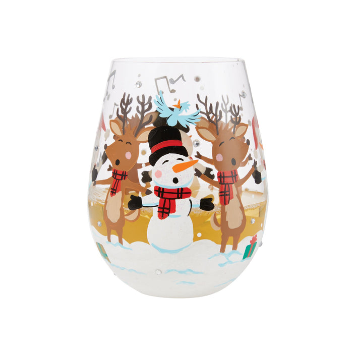 Enesco A-Caroling We Go Stemless Wine