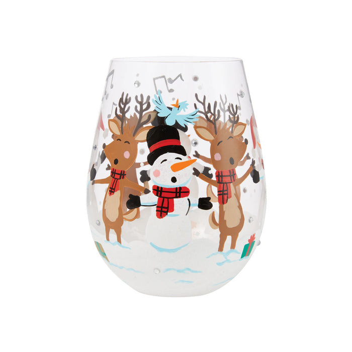 Enesco A-Caroling We Go Stemless Wine