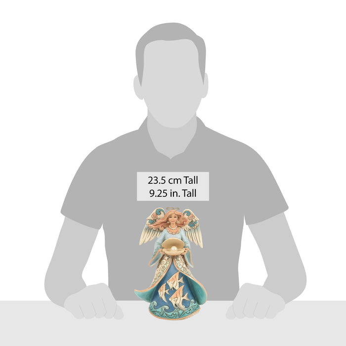 Enesco Angel Holding Shell Figurine