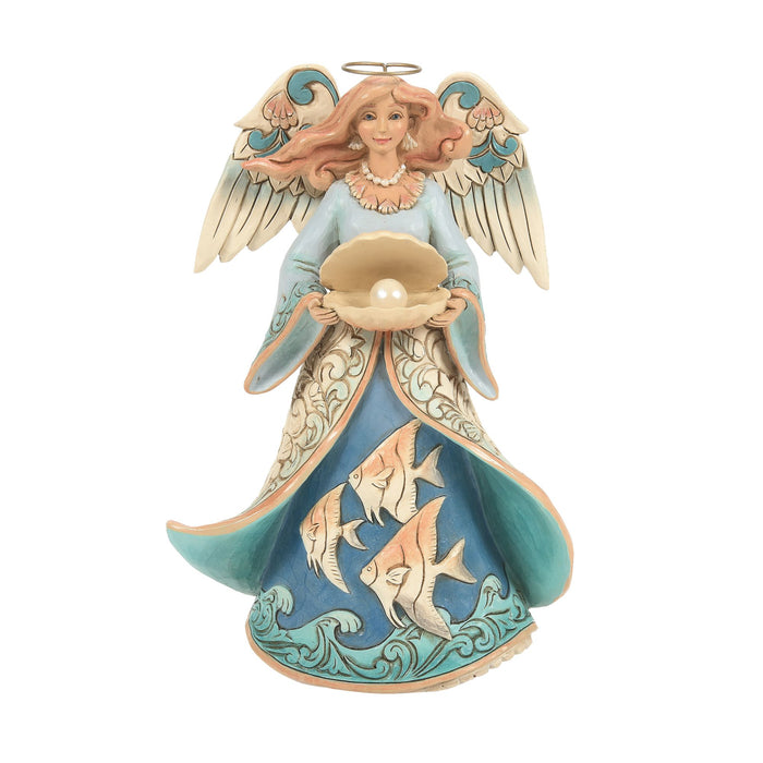 Enesco Angel Holding Shell Figurine