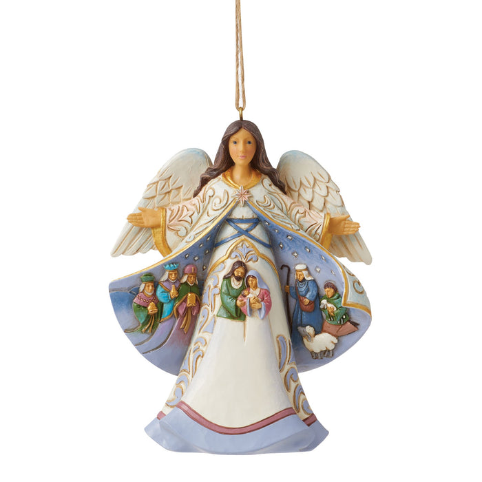 Enesco Angel Nativity Scene Coat Orn