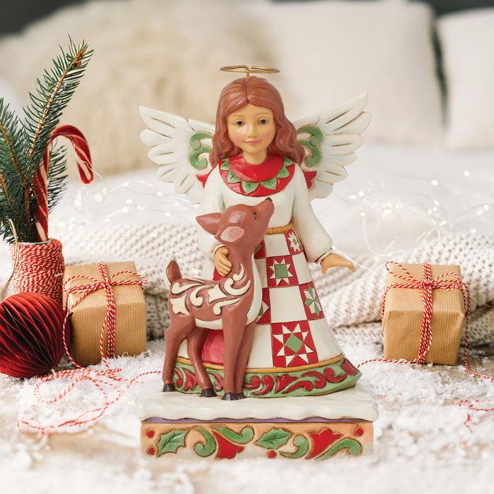 Enesco Angel With Deer Figurine