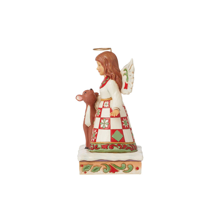 Enesco Angel With Deer Figurine