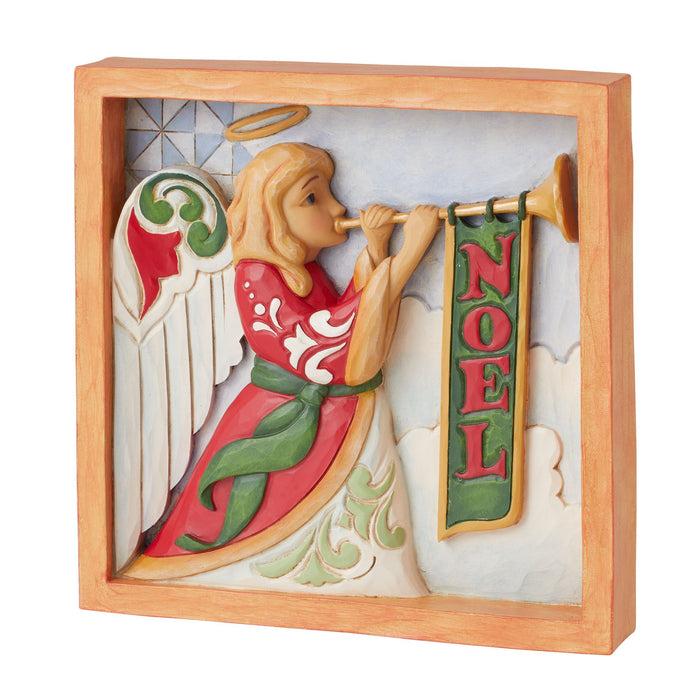 Enesco Angel With Trumpet Plaque