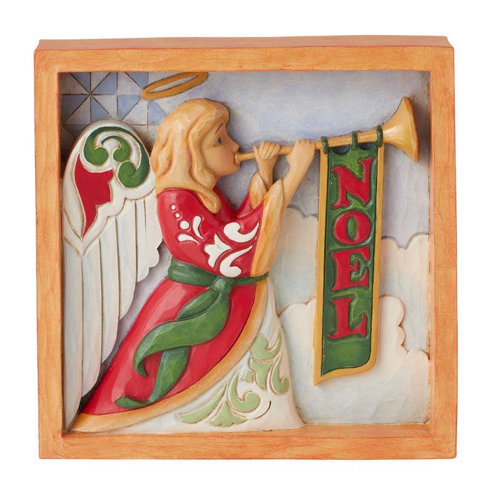Enesco Angel with Trumpet Plaque