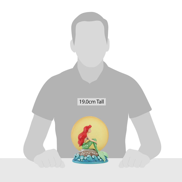 Enesco Ariel Sitting On Rock By Moon