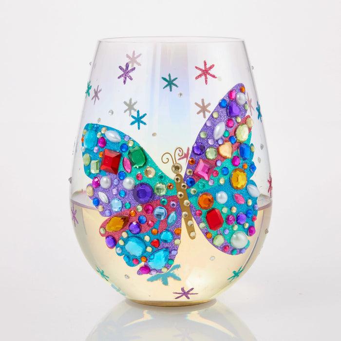 Enesco Bejeweled Butterfly Stemless