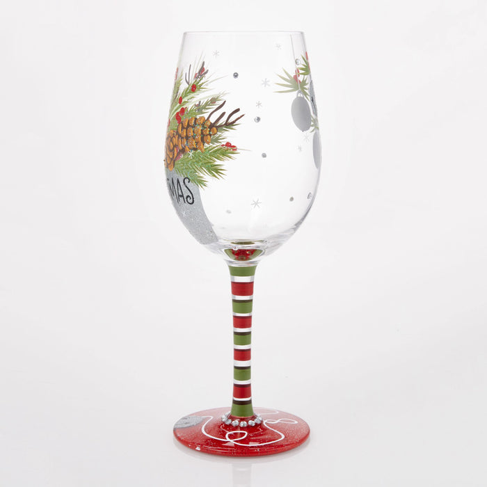 Enesco Best Christmas Ever Wine Glass