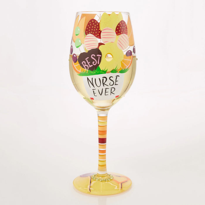Enesco Best Nurse Ever Wine Glass