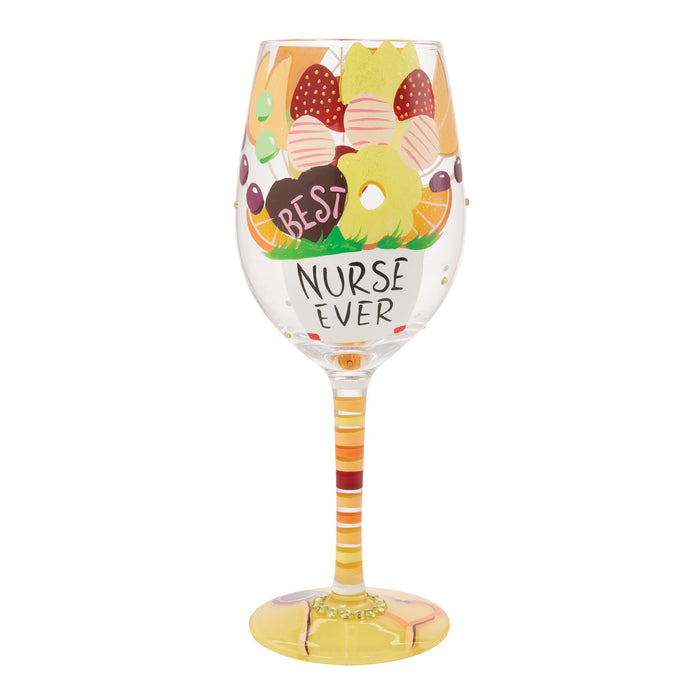 Enesco Best Nurse Ever Wine Glass
