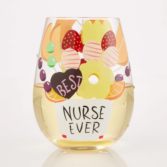 Enesco Best Nurse Stemless Wine Glass