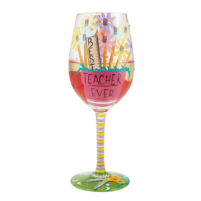 Enesco Best Teacher Ever Wine Glass