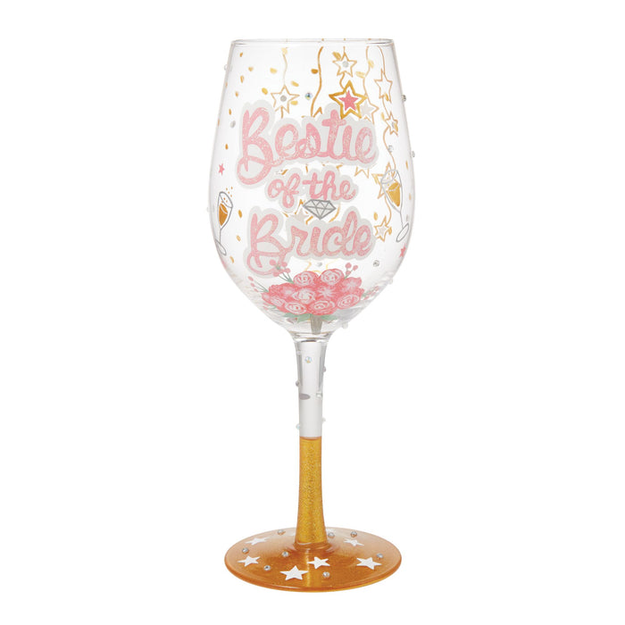 Enesco Bestie of the Bride Wine Glass