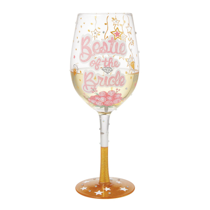 Enesco Bestie Of The Bride Wine Glass