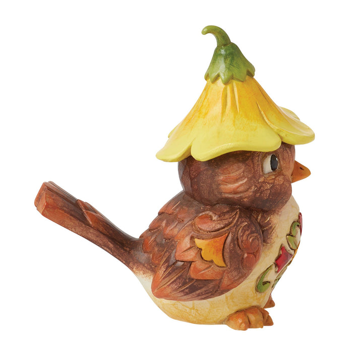 Enesco Bird With Flower Hat Figurine