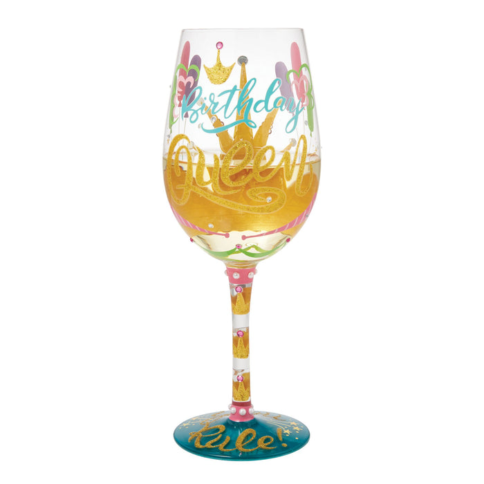 Enesco Birthday Queen Wine Glass