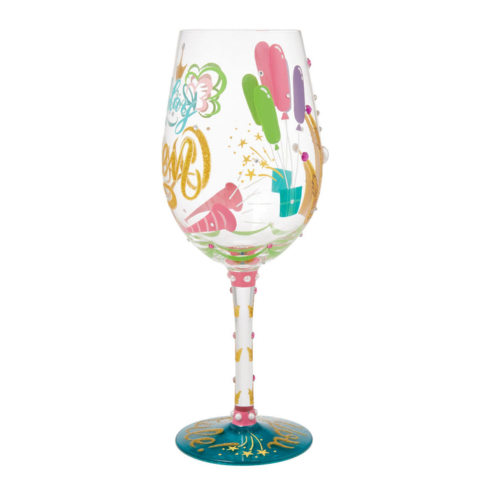 Enesco Birthday Queen Wine Glass