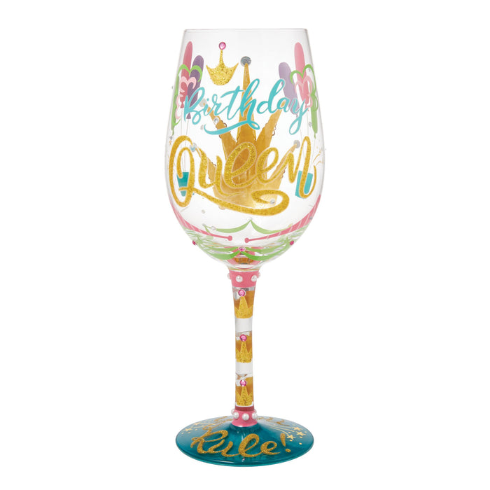 Enesco Birthday Queen Wine Glass