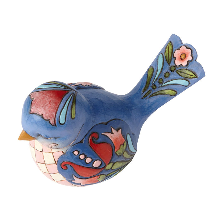 Enesco Blue Floral Bird