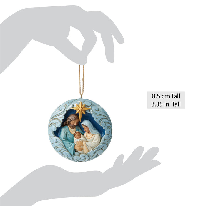 Enesco Blue & Gold Holy Family Orn