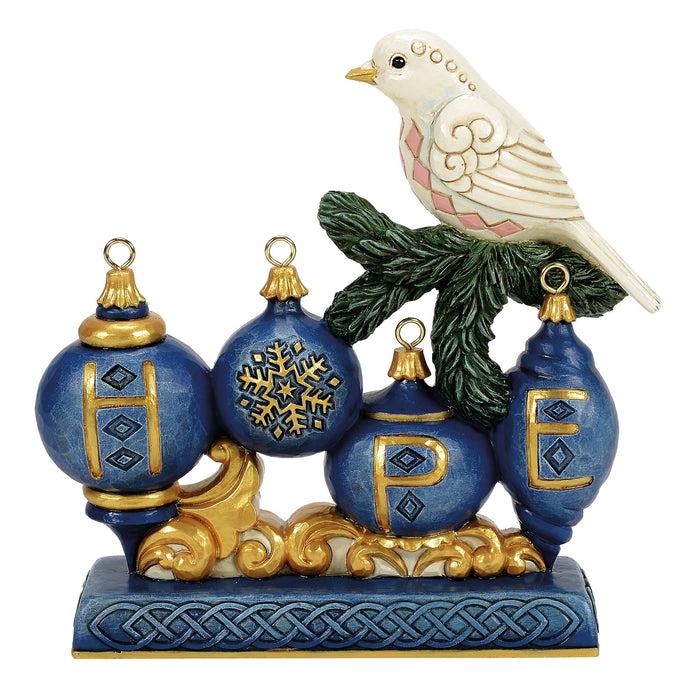 Enesco Blue & Gold Hope with Dove Fig