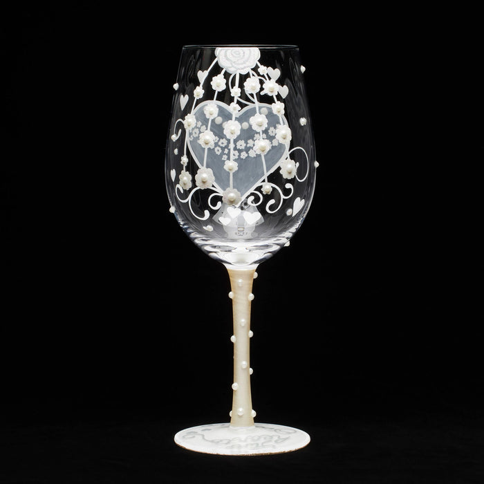 Enesco Bride Two Hearts Wine Glass