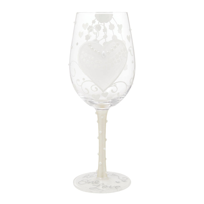 Enesco Bride Two Hearts Wine Glass