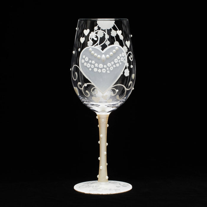 Enesco Bride Two Hearts Wine Glass