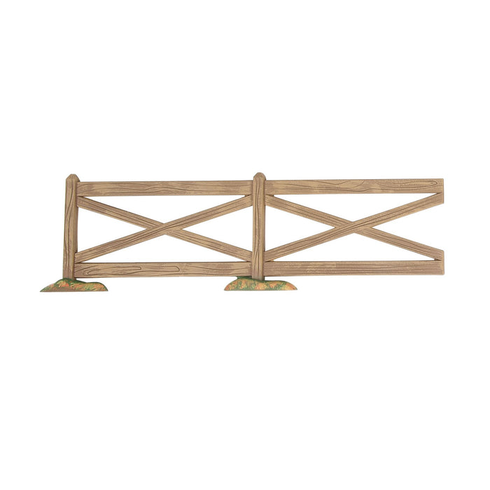 Enesco Brown Crossbuck Fence Set