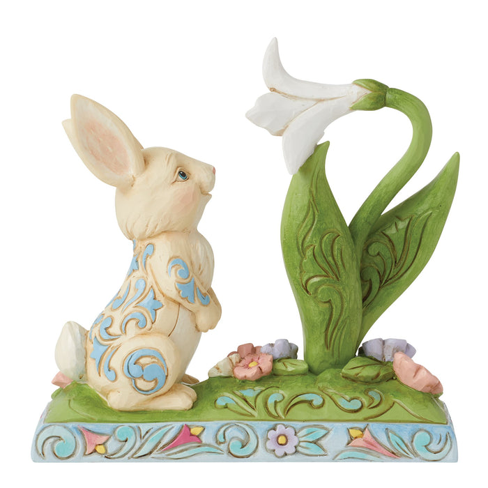 Enesco Bunny And Easter Lily Figurine