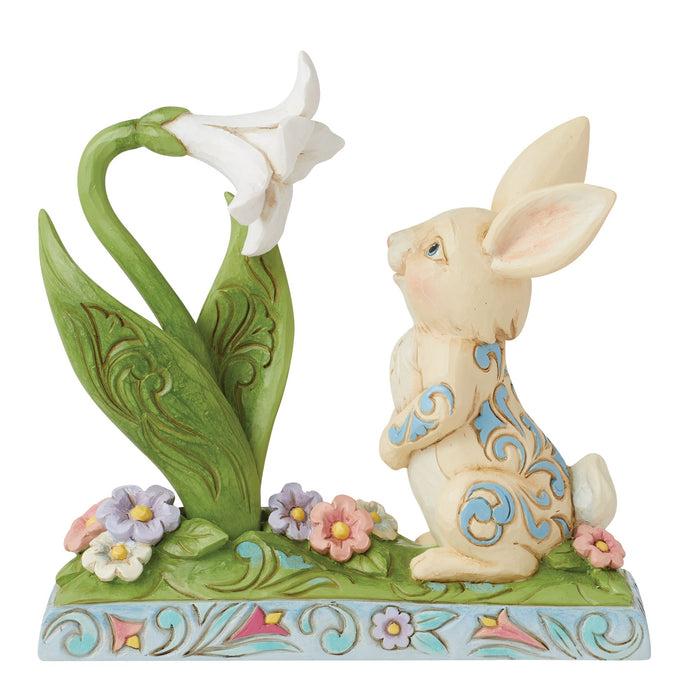 Enesco Bunny and Easter Lily Figurine