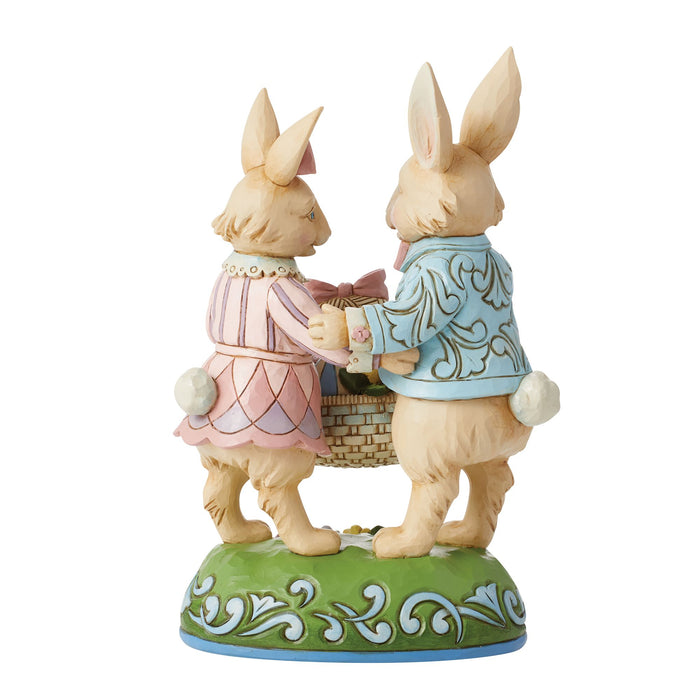 Enesco Bunny Couple With Basket Fig
