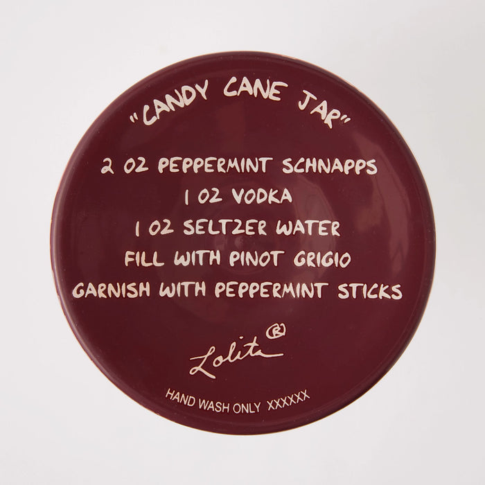 Enesco Candy Cane Jar Wine Glass