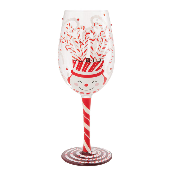 Enesco Candy Cane Jar Wine Glass