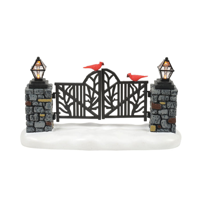 Enesco Cardinal LIT Christmas Gate