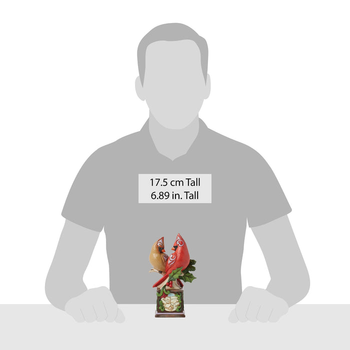 Enesco Cardinal Pair On Pedestal Fig