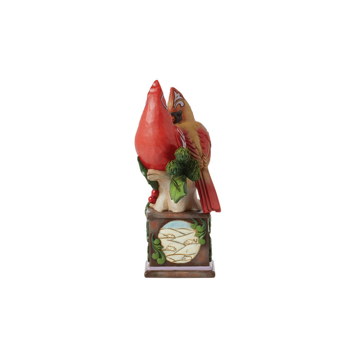 Enesco Cardinal Pair On Pedestal Fig