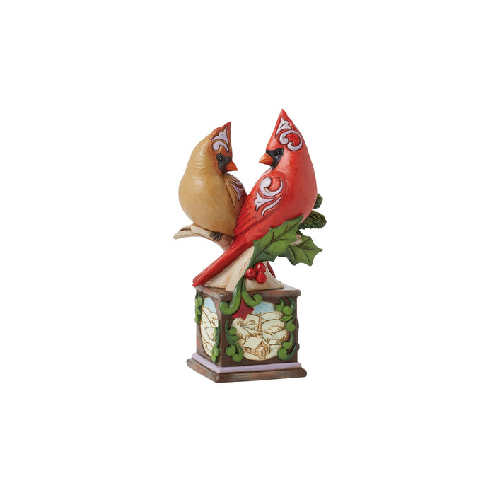Enesco Cardinal Pair on Pedestal Fig