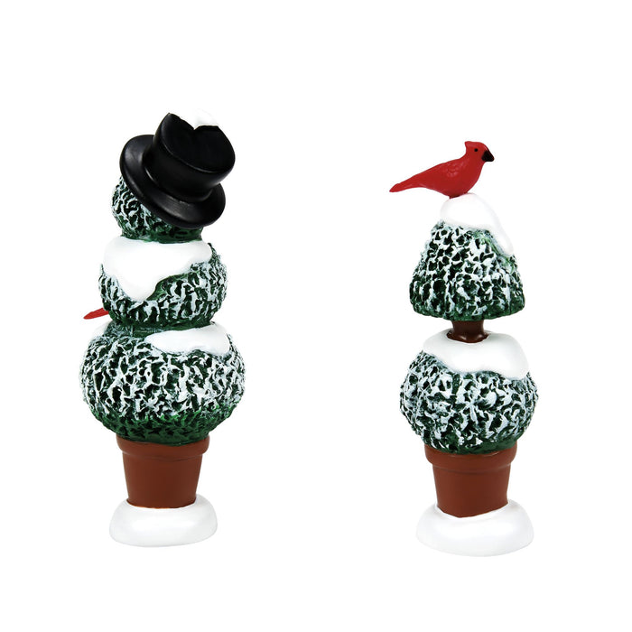 Enesco Cardinal Topiaries S/2