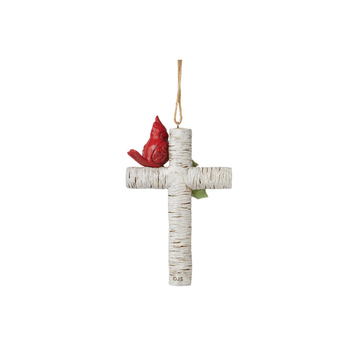 Enesco Cardinal With Cross Ornament