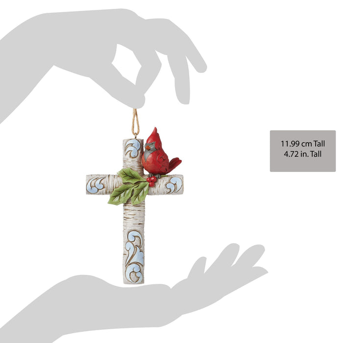 Enesco Cardinal With Cross Ornament