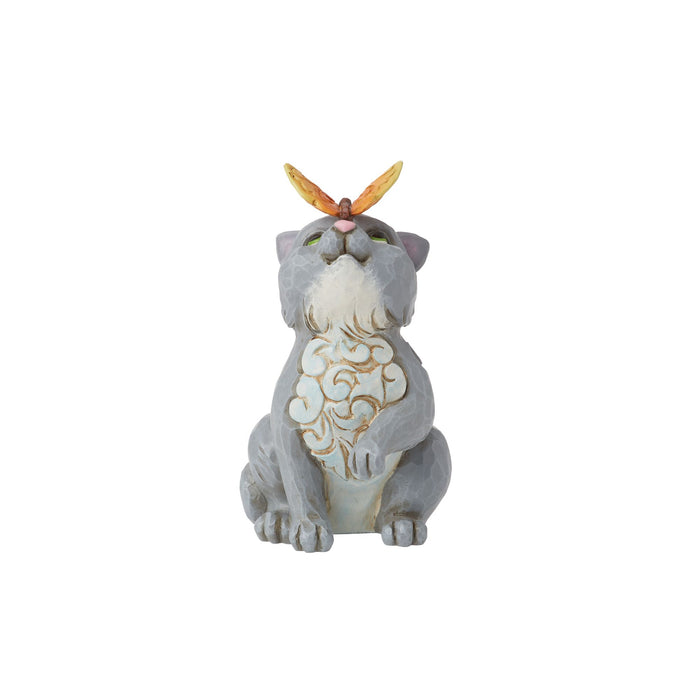 Enesco Cat And Butterfly Mini Fig