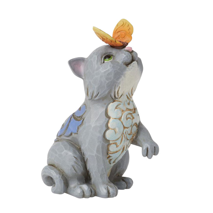 Enesco Cat and Butterfly Mini Fig