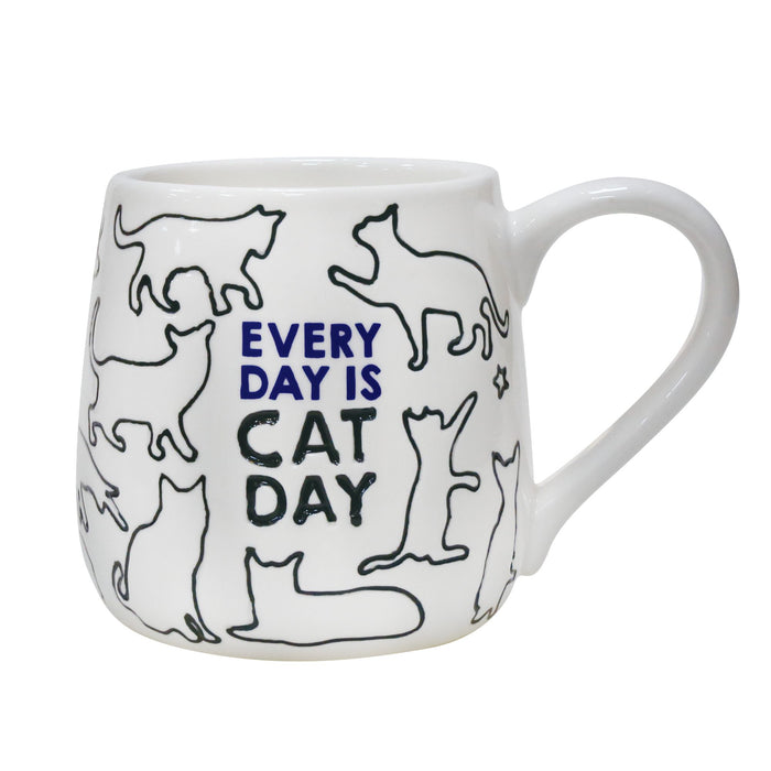 Enesco Cat Day Etched Mug